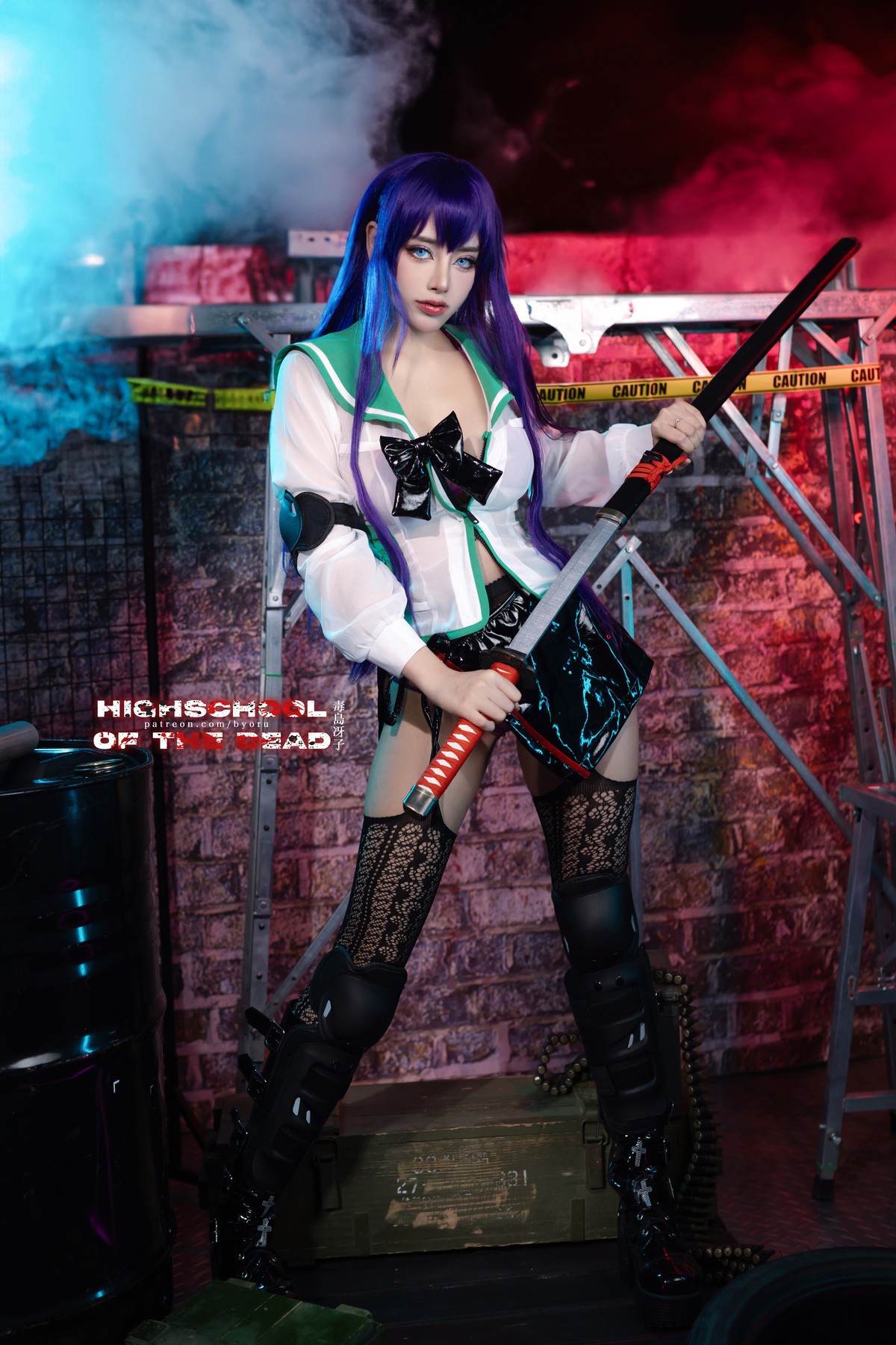 Cosplay 日本性感萝莉Byoru Saeko Busujima(8)