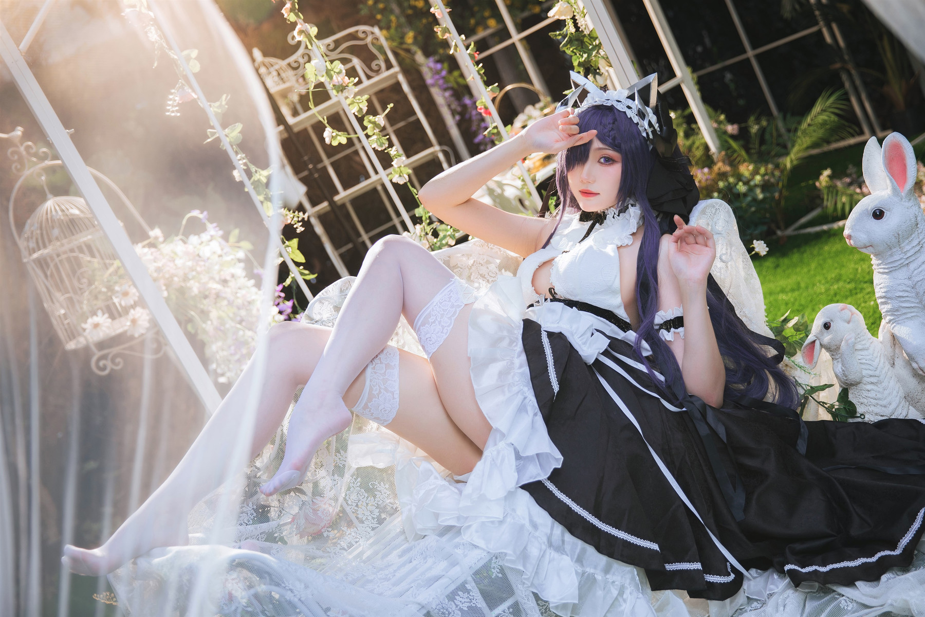 Cosplay 瓜希酱 碧蓝航线 奥古斯特女仆(4)