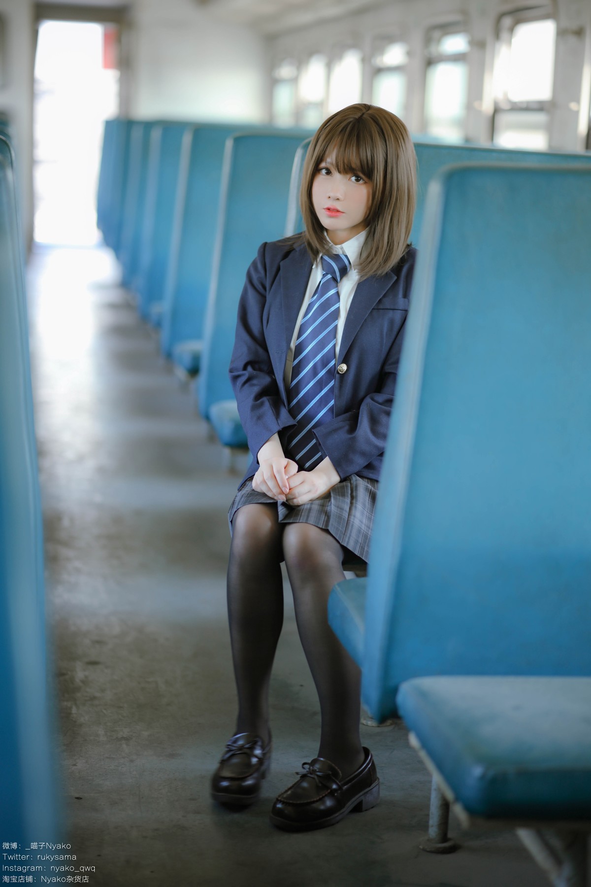 Cosplay Nyako喵子 火车JK制服(1)