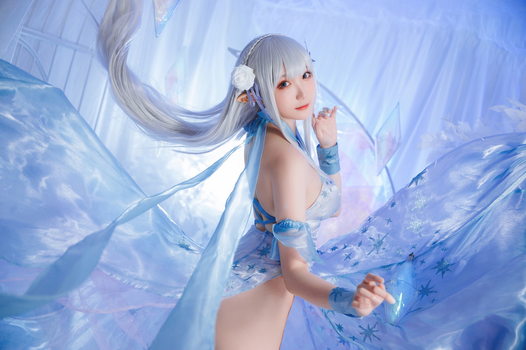 Cosplay 瓜希酱 爱蜜莉雅 水晶礼服(1)