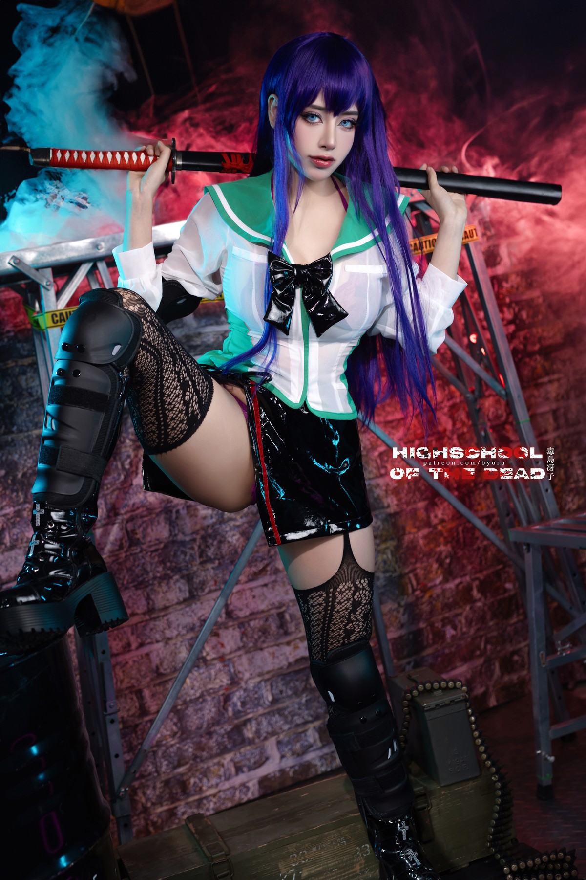 Cosplay 日本性感萝莉Byoru Saeko Busujima(6)