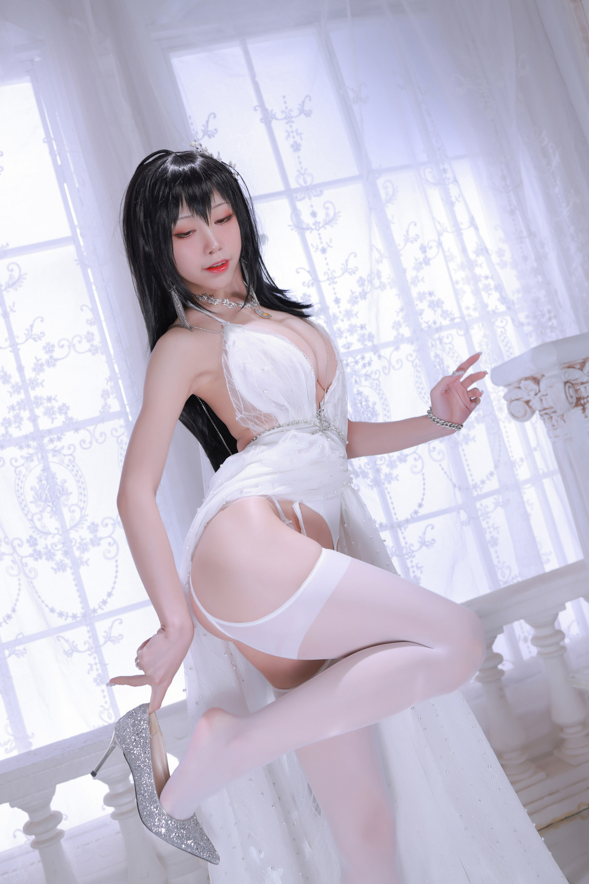 水淼aqua Cosplay 大凤婚纱(2)