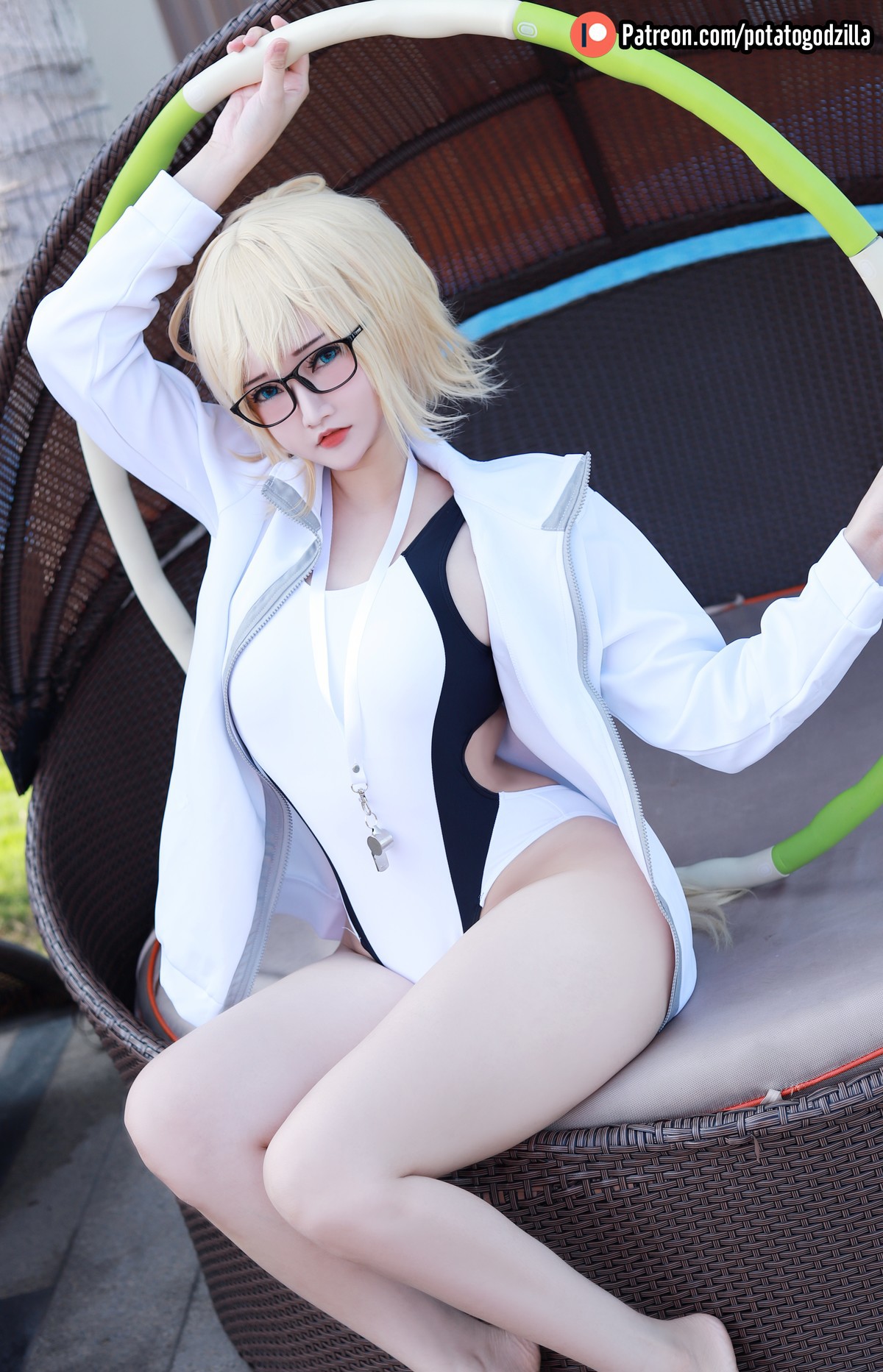 Potato Godzilla Cosplay Jeanne d’Arc Swimsuit(1)