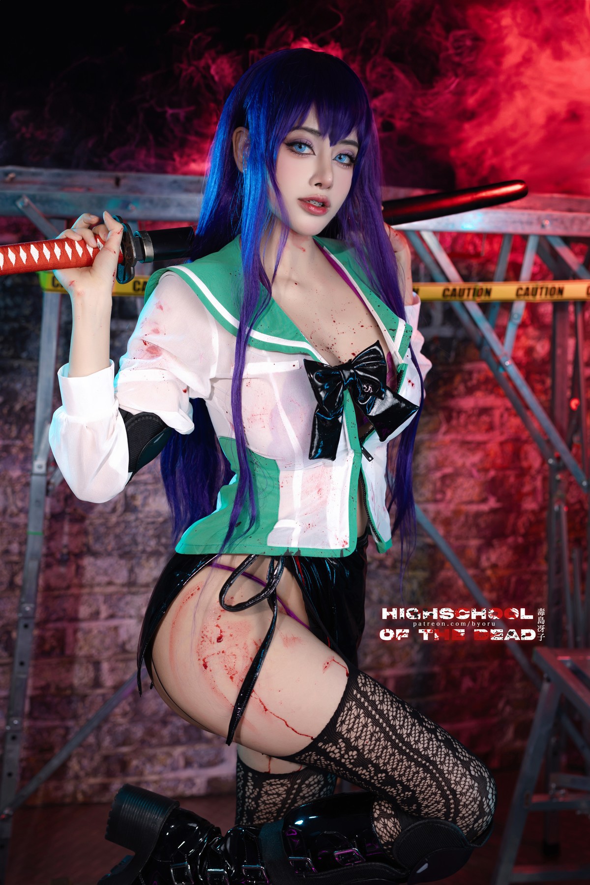 Cosplay 日本性感萝莉Byoru Saeko Busujima(9)