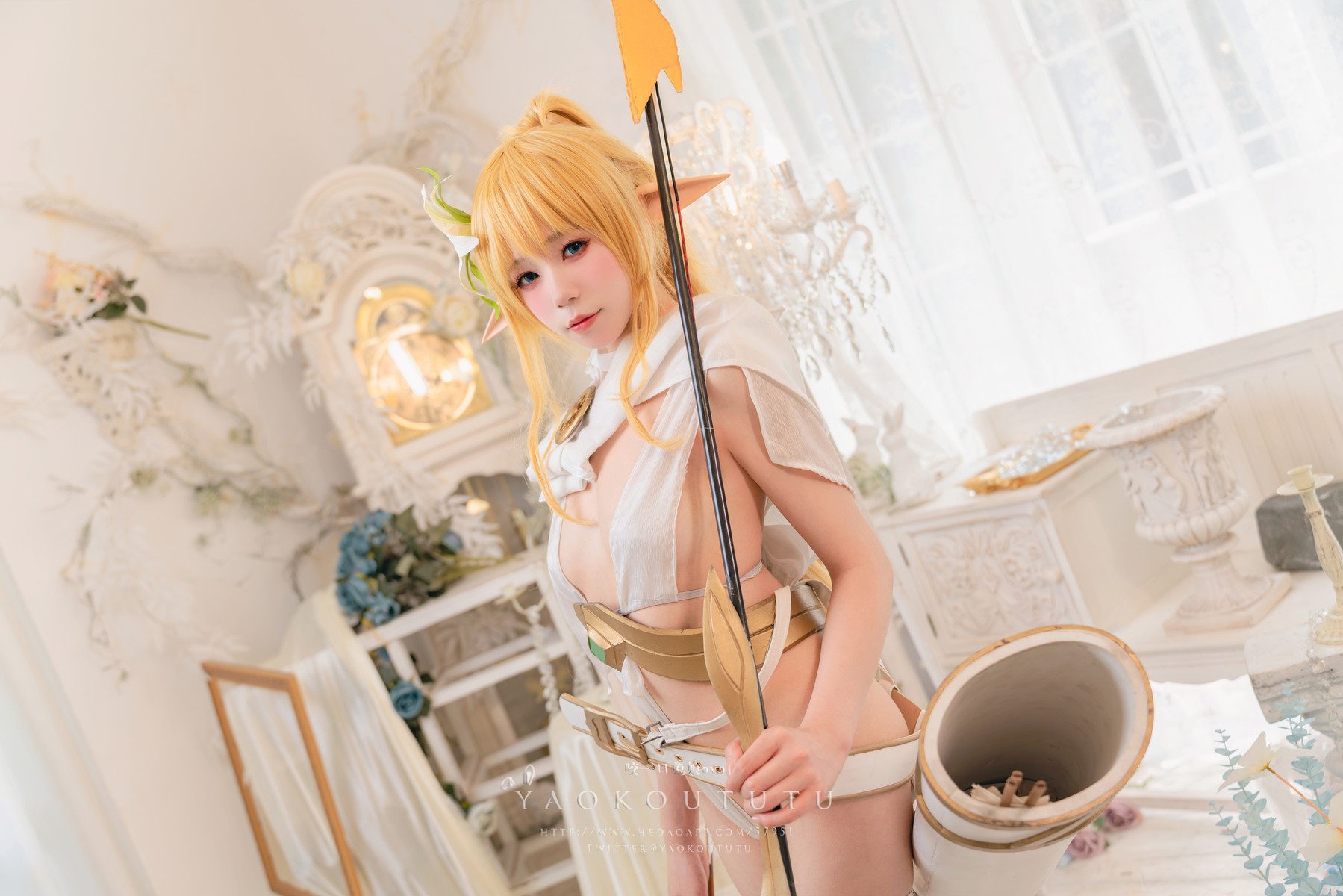 Cosplay 黏黏团子兔 六月订阅 『精灵 弓箭手』 广寒宫(4)