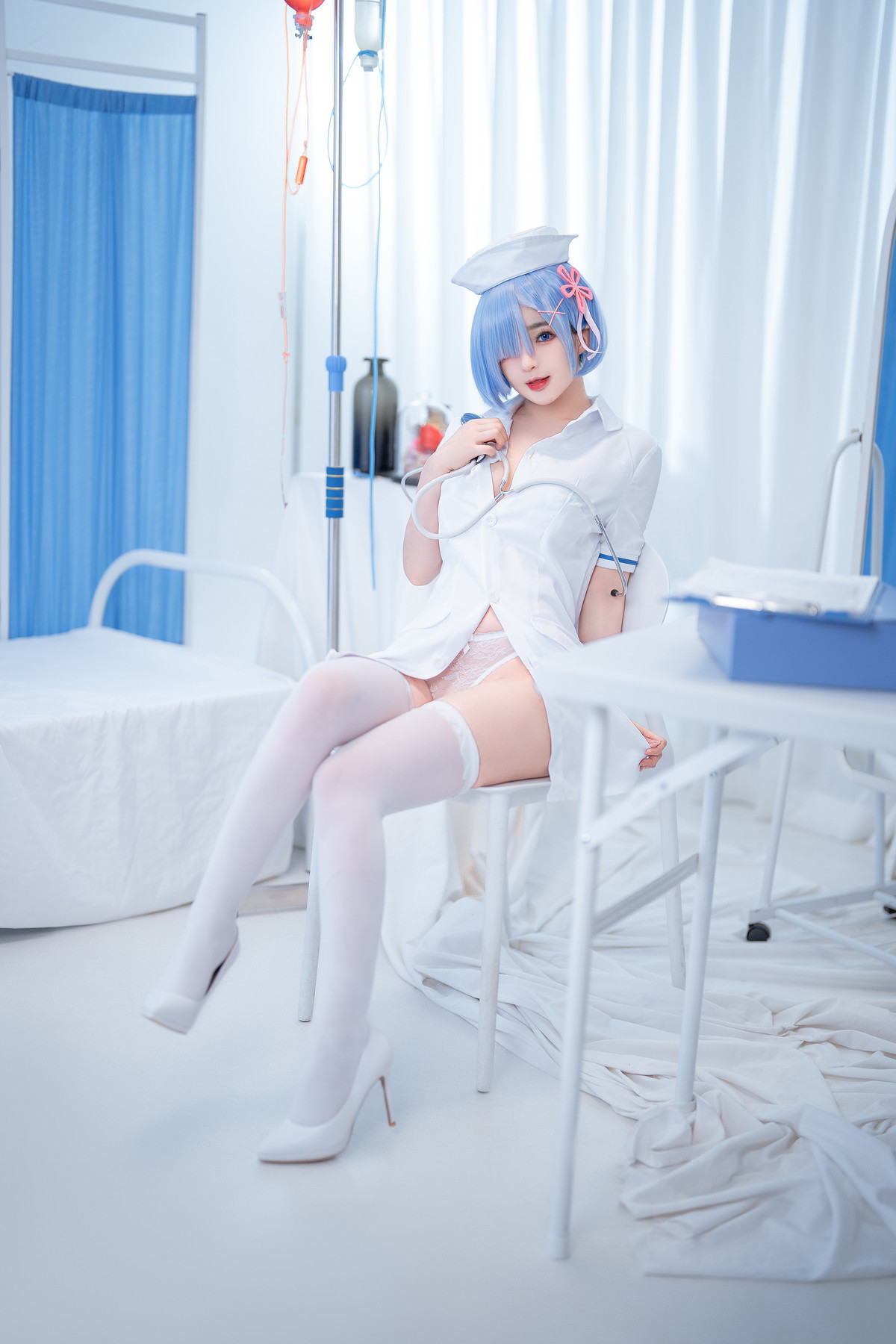 桜井宁宁 Cosplay 雷姆护士 Nurse Rem(1)