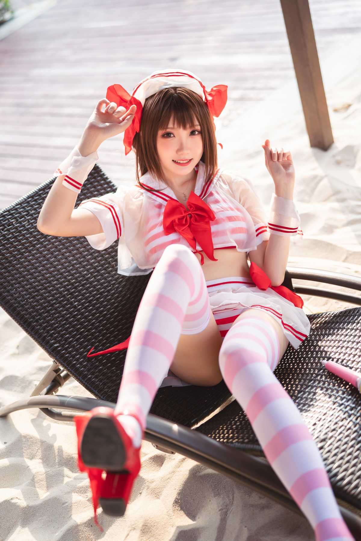 Cosplay 瓜希酱 岛村卯月 泳衣(4)