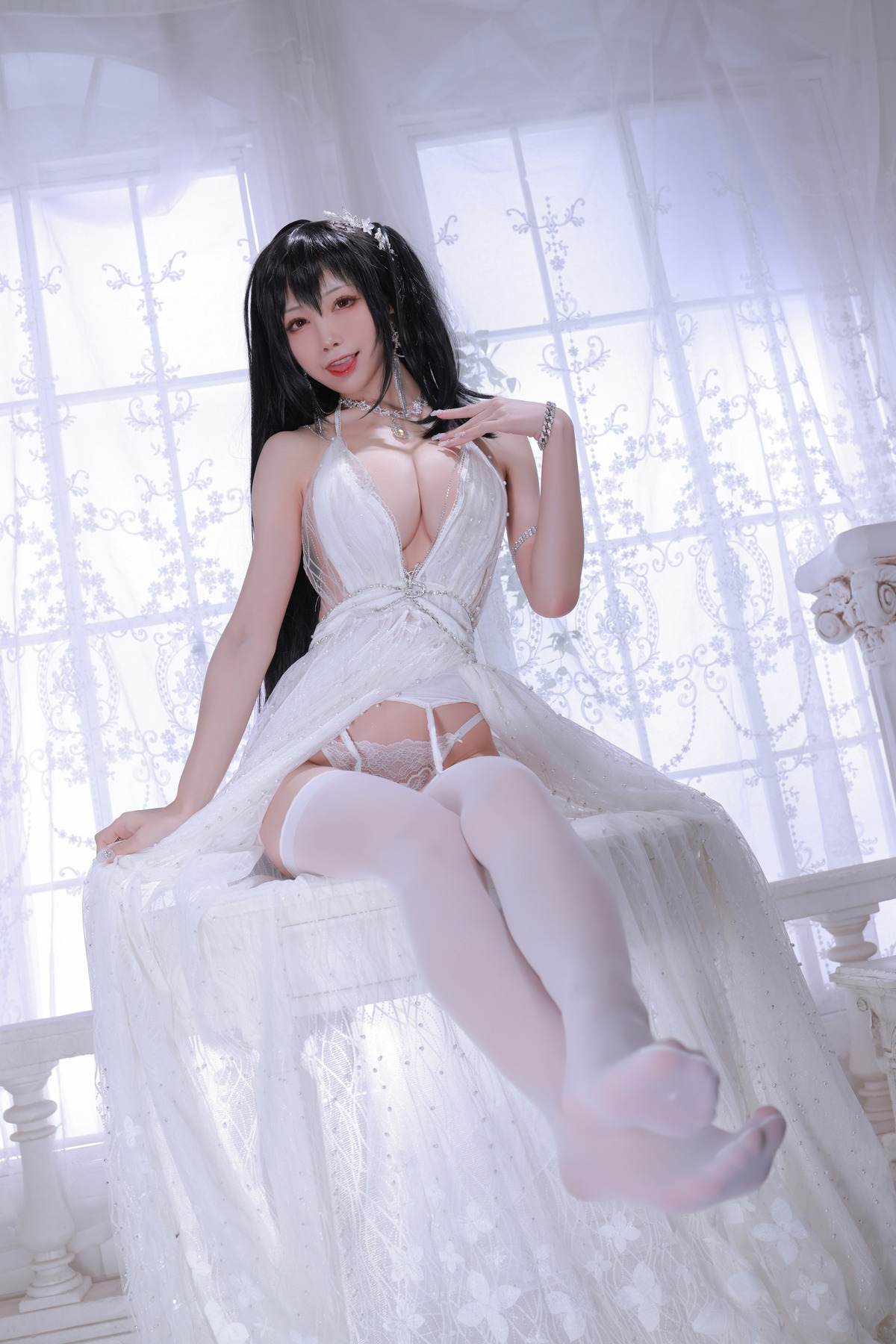 水淼aqua Cosplay 大凤婚纱(5)