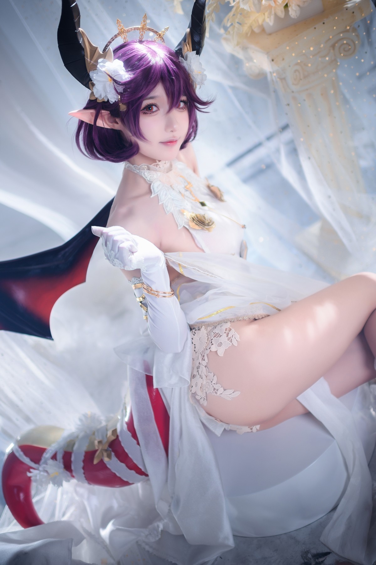 阿包也是兔娘 Cosplay 碧蓝幻想古蕾娅 龙娘(7)