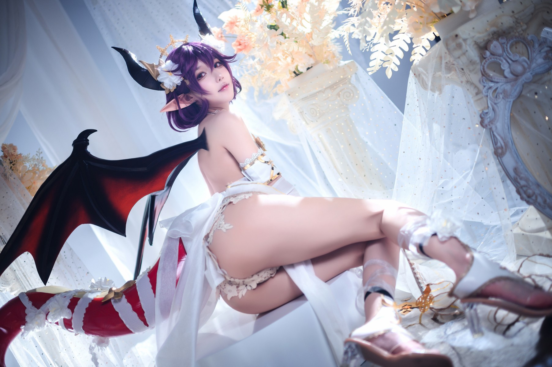 阿包也是兔娘 Cosplay 碧蓝幻想古蕾娅 龙娘(6)