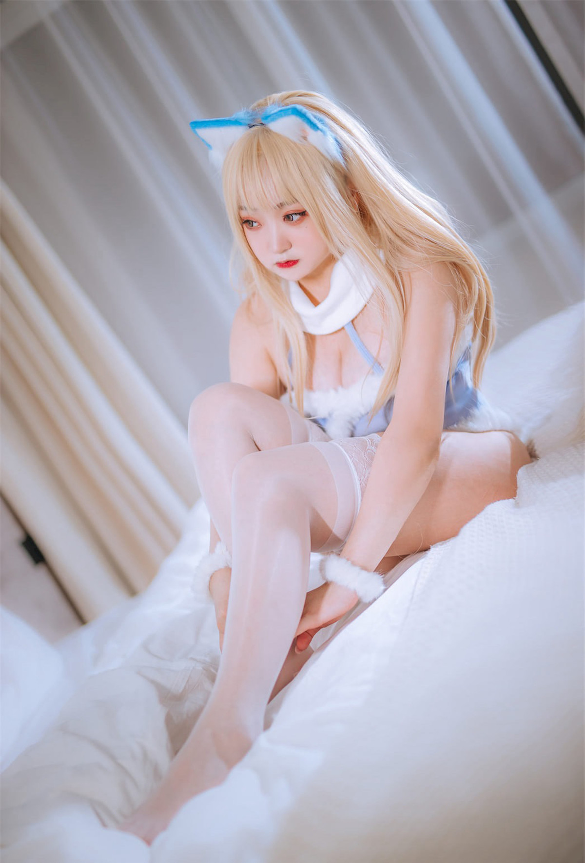 Cosplay 恩田直幸 蓝色连体猫猫(4)