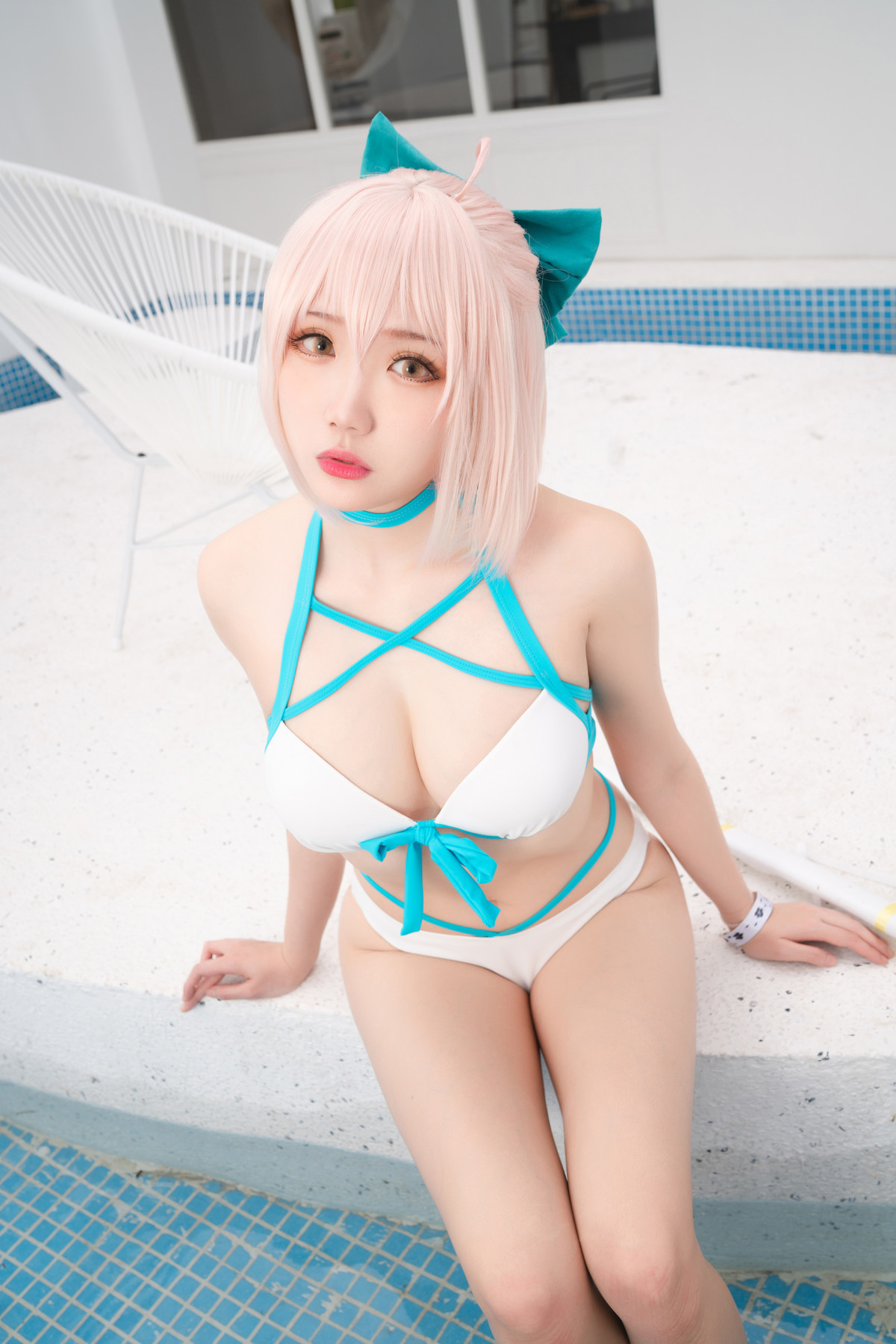 Cosplay 瓜希酱 总司水着满破(9)