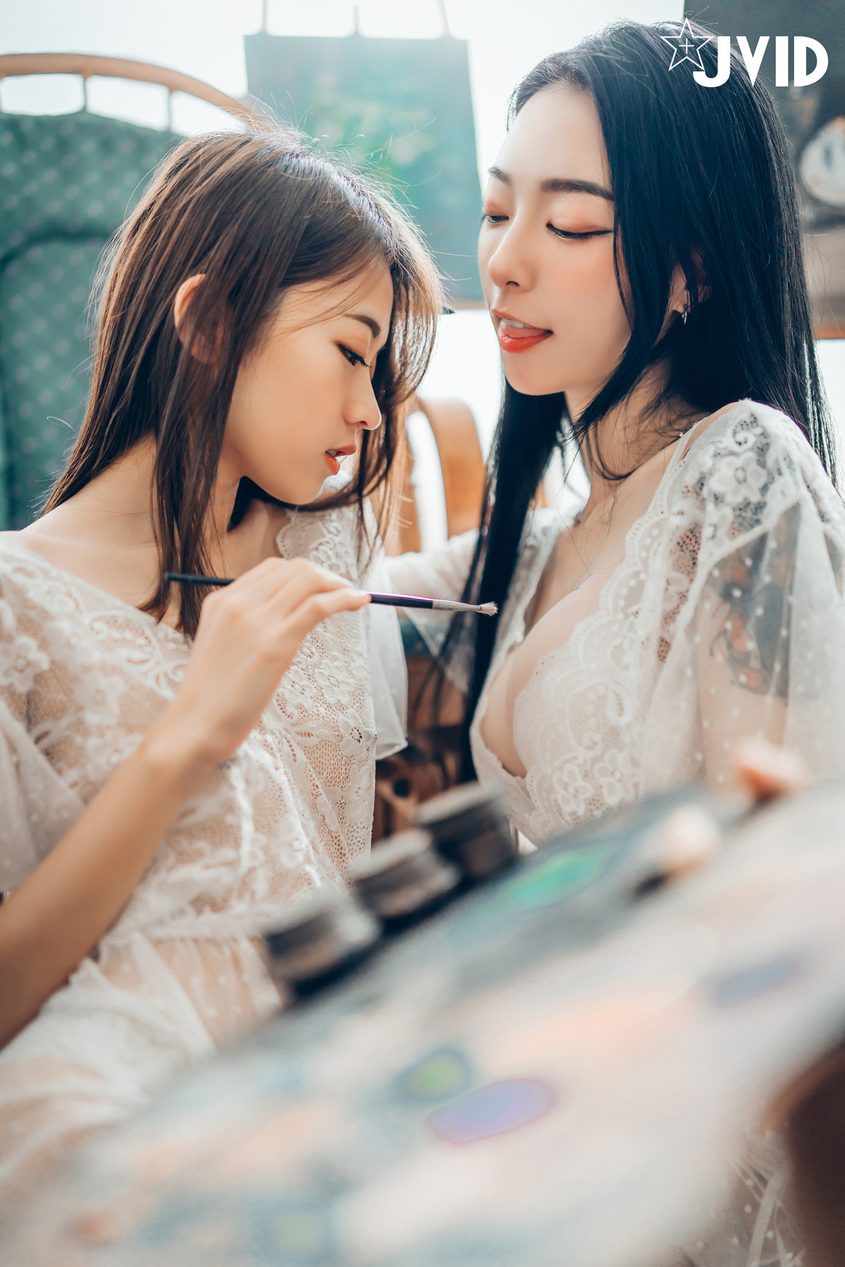 JVID精品 飄飄 妍妍 百合花神の美少女 最色色嘗試 辰辰特別客串！色色最大突破 Set.01(6)