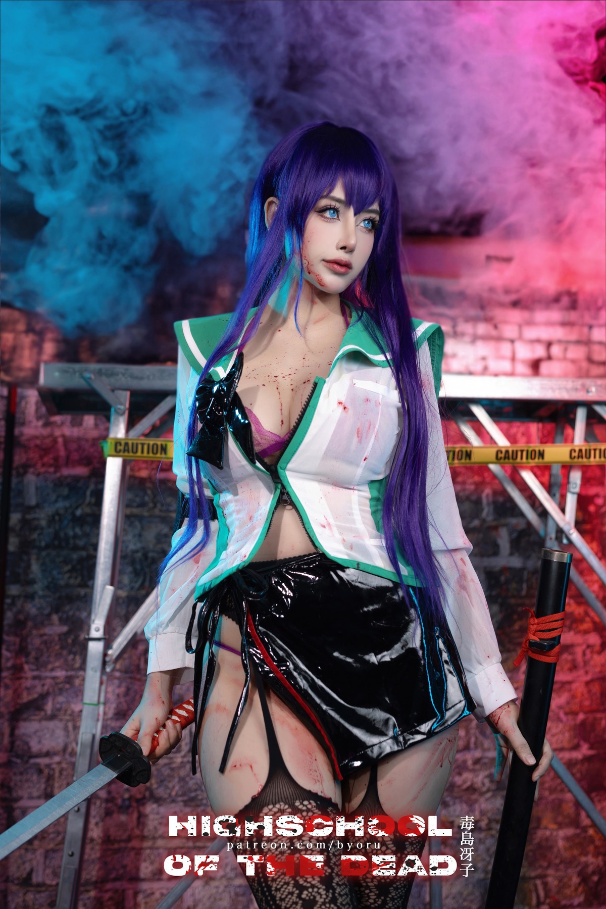 Cosplay 日本性感萝莉Byoru Saeko Busujima(1)