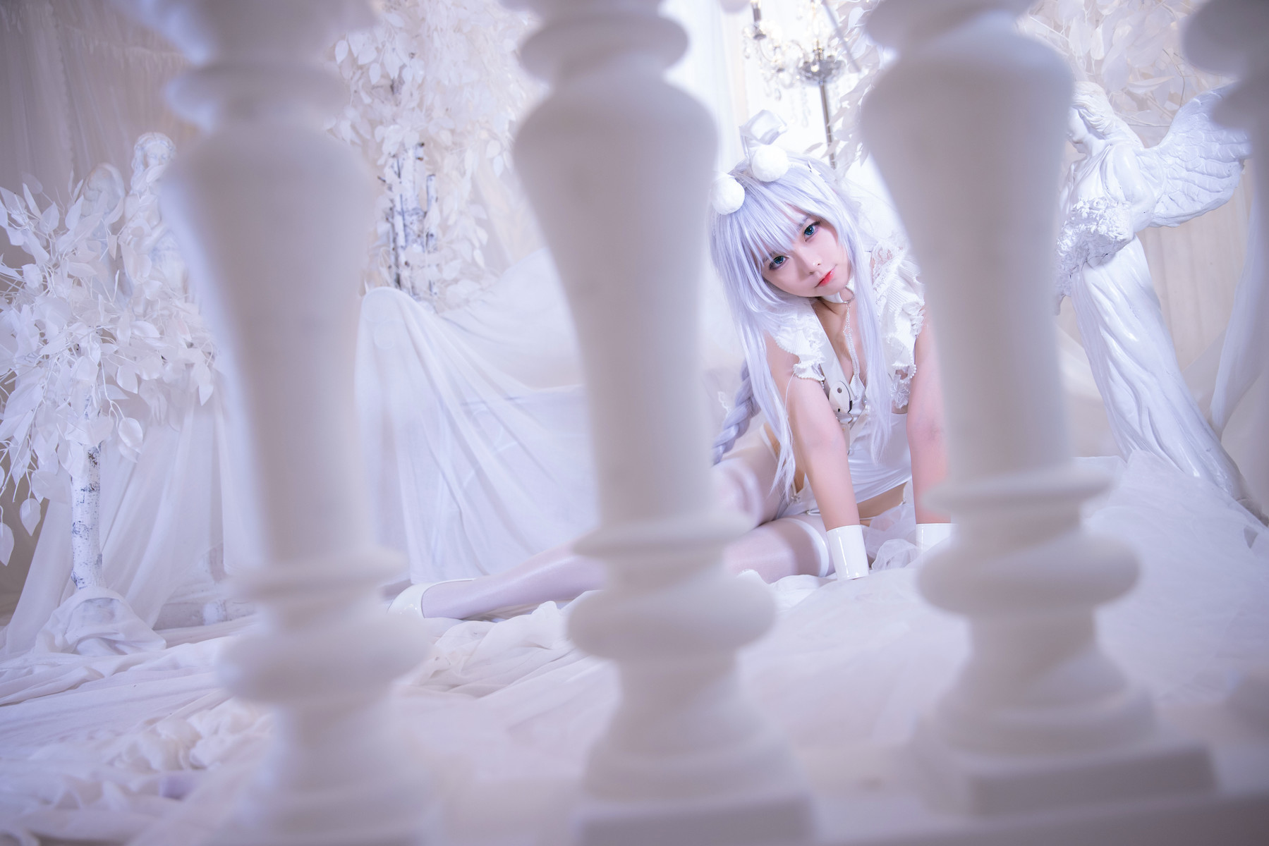 G44不会受伤 Cosplay 碧蓝航线 恶毒皮肤 懒懒的白兔(1)