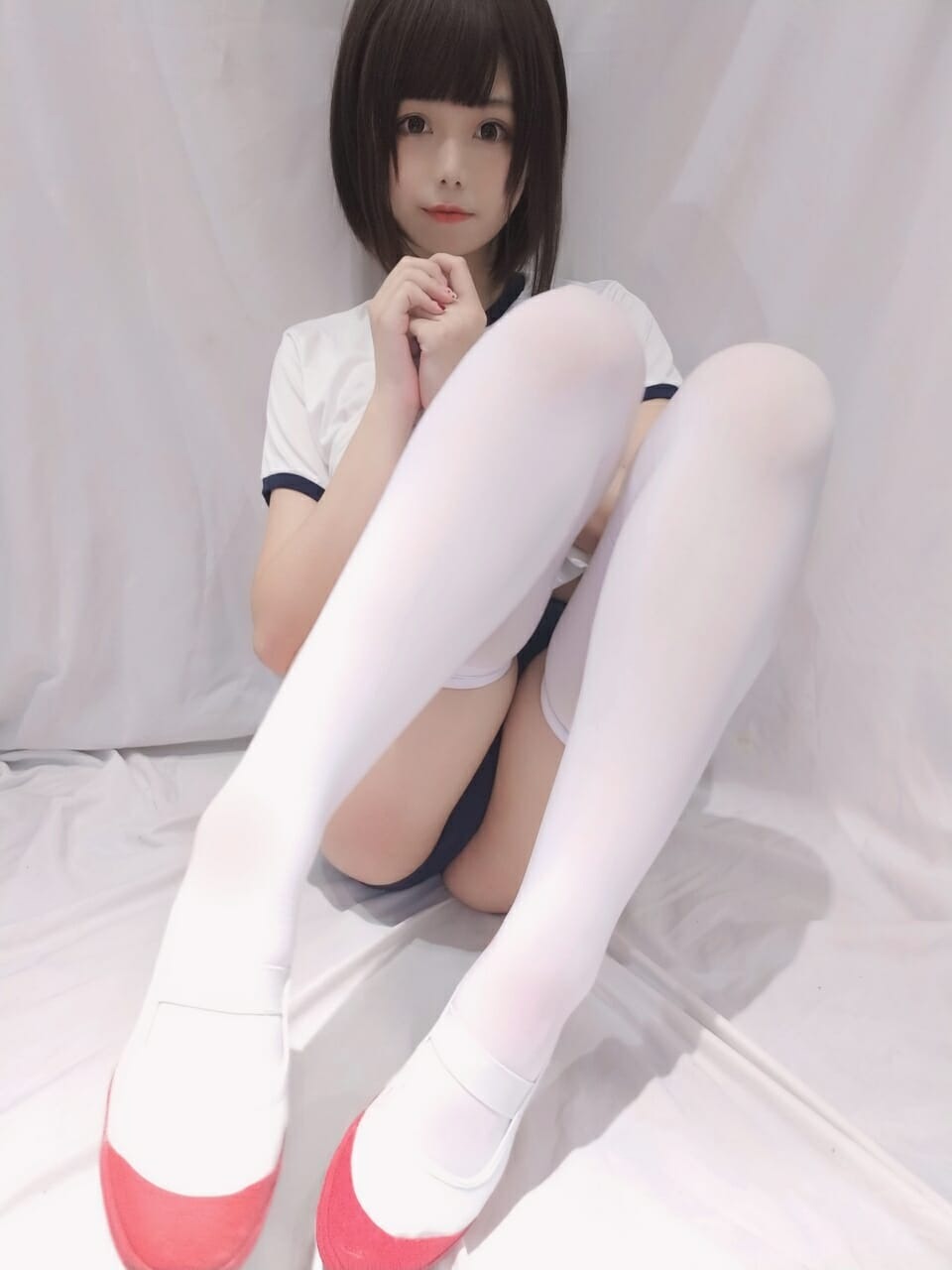 蜜汁猫裘-白色体操服[31P7V](8)