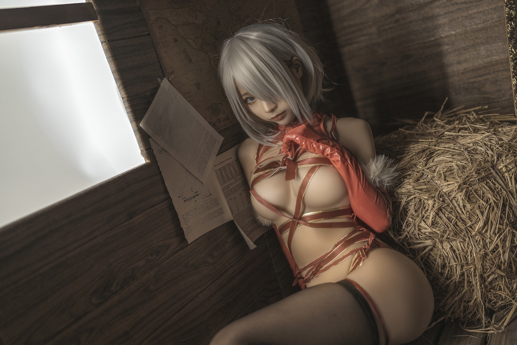 蠢沫沫 Cosplay 2B 圣诞 Christmas(1)