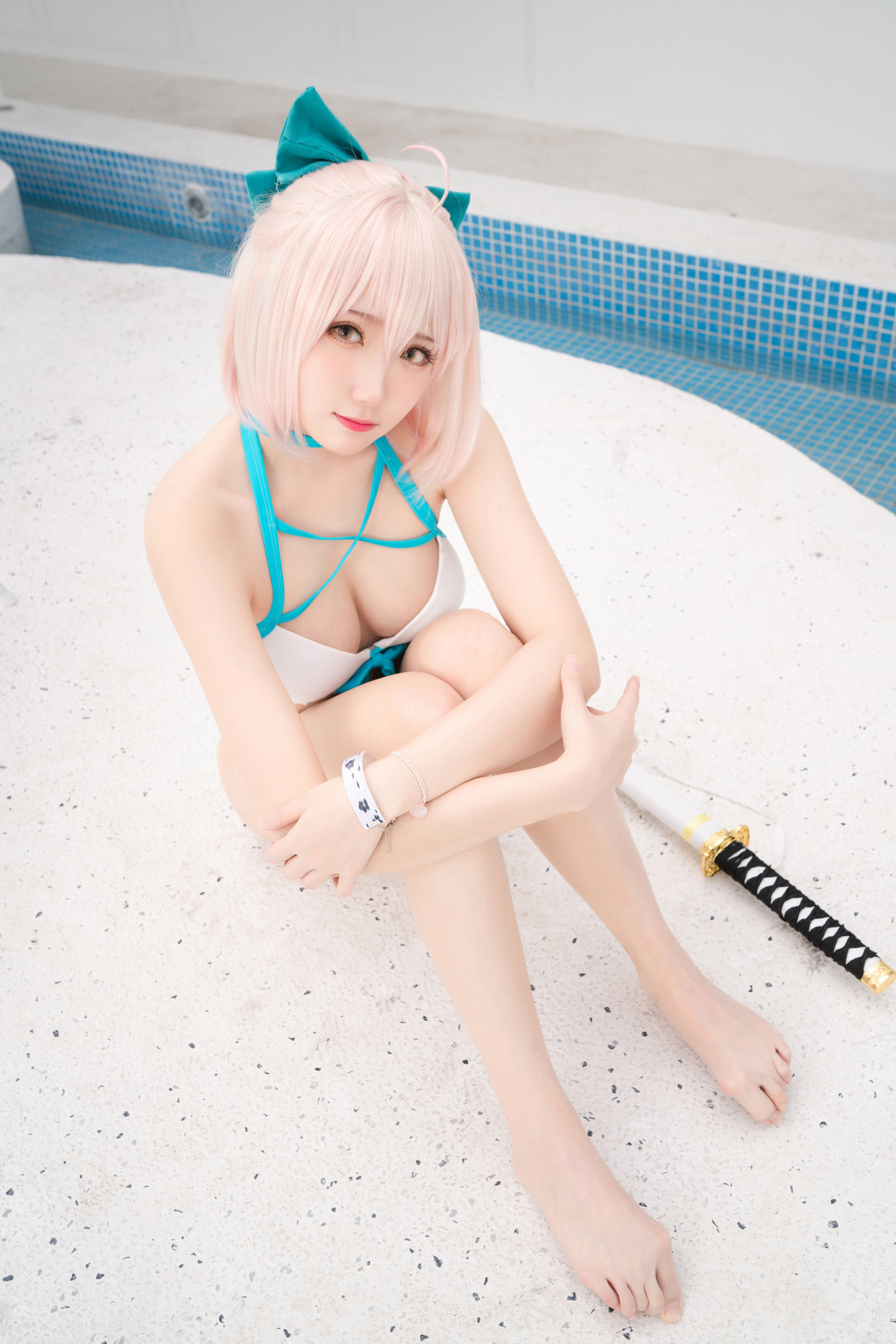Cosplay 瓜希酱 总司水着满破(7)
