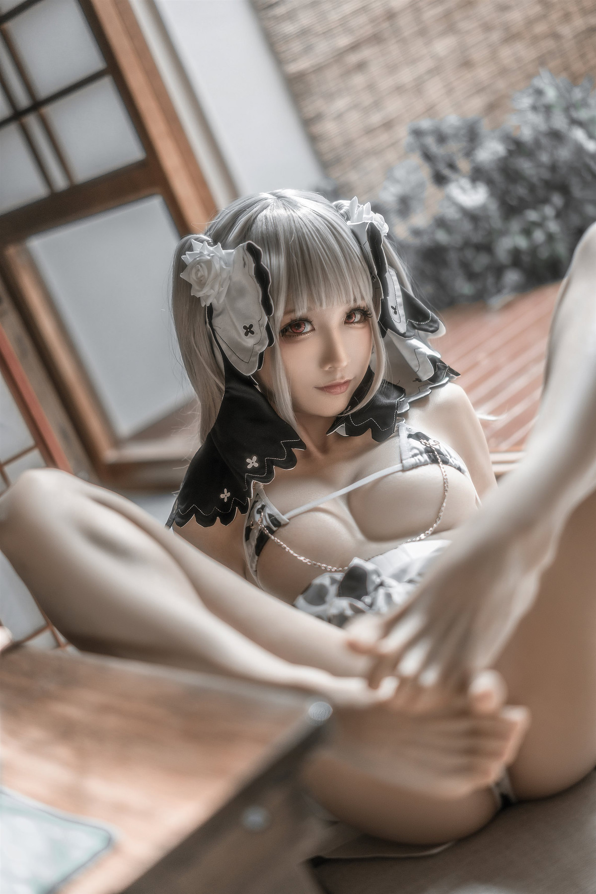 蠢沫沫 Cosplay 可畏婚纱绅士版(10)