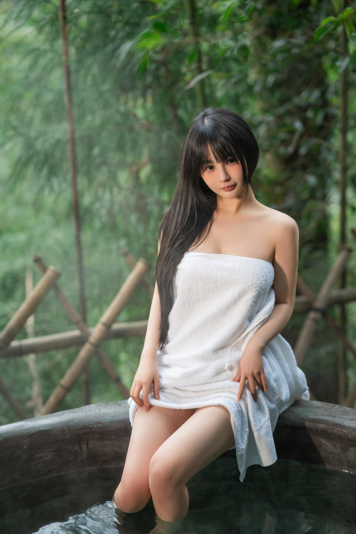 Cosplay 桜井宁宁 温泉 Hot Spring(9)