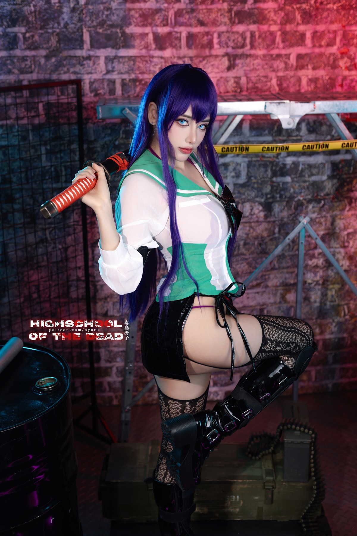 Cosplay 日本性感萝莉Byoru Saeko Busujima(5)