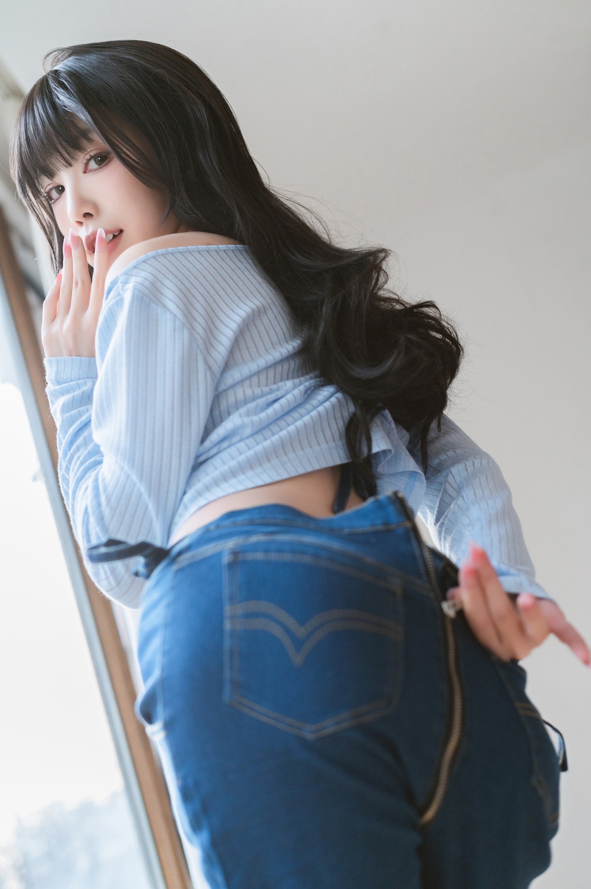 Cosplay 水淼Aqua 牛仔裤(1)