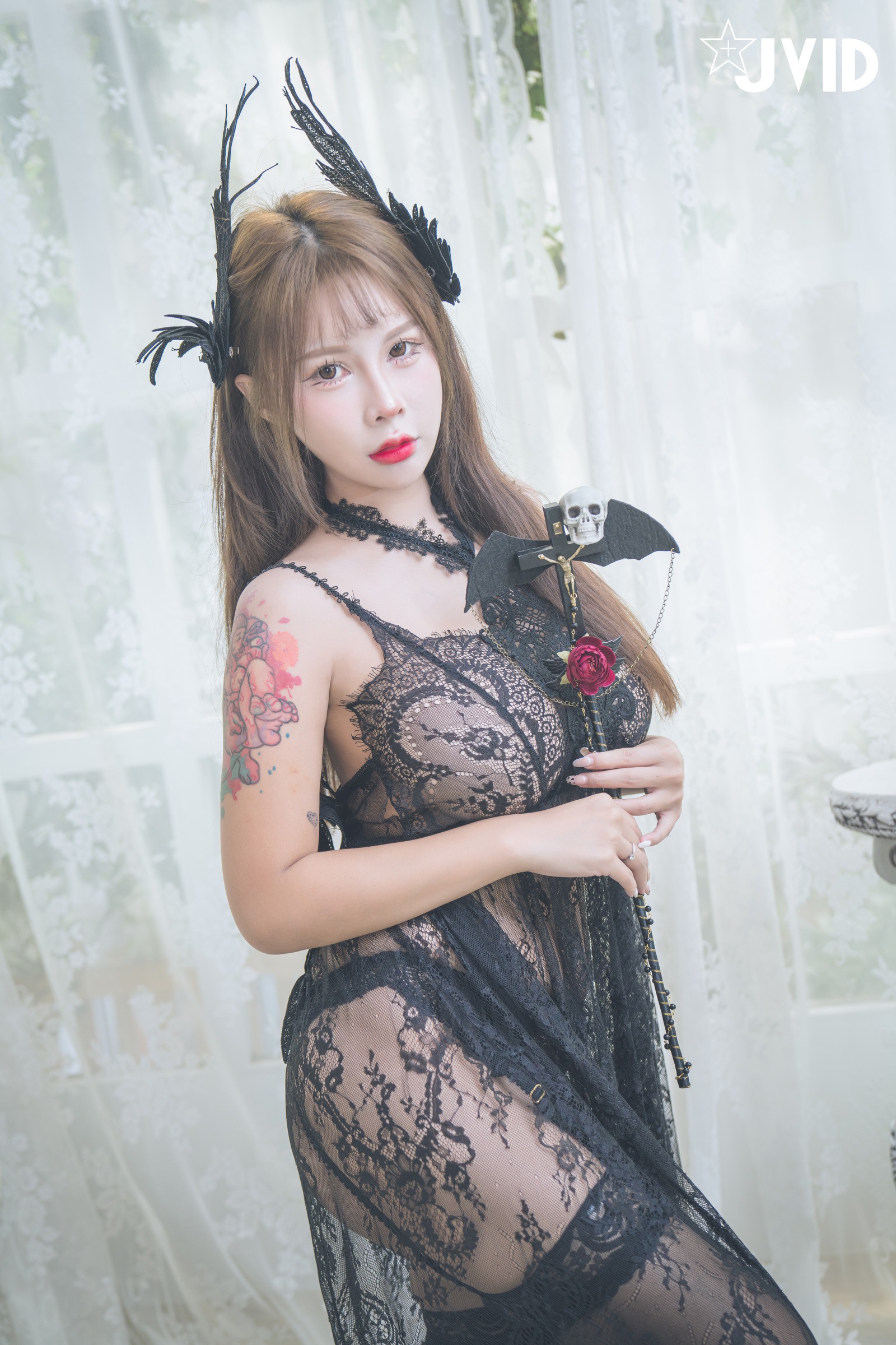 [JVID] #黎菲兒 #艾妃【萬聖節系列】巨乳墮落天使艾妃＆菲兒萬聖之夜極致揉乳致命挑逗!!(3)