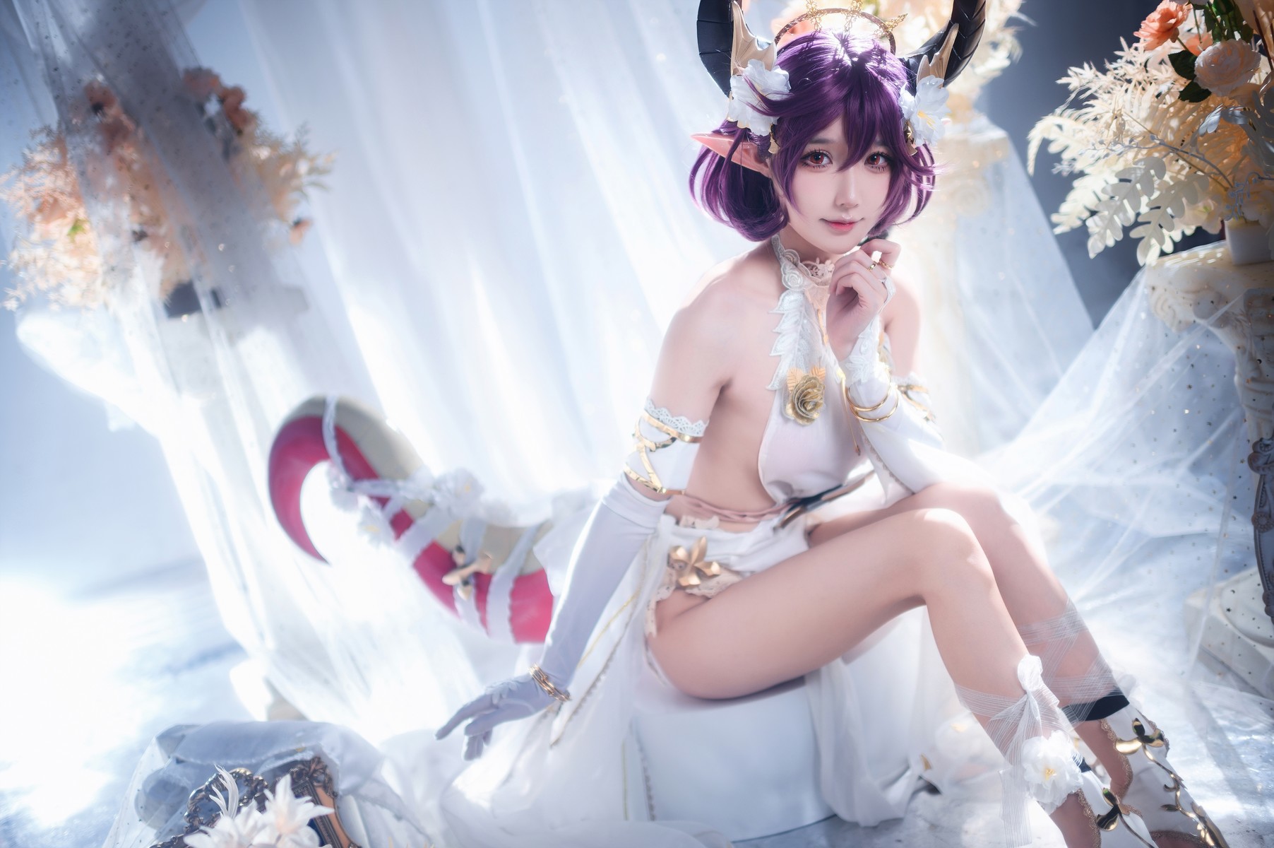 阿包也是兔娘 Cosplay 碧蓝幻想古蕾娅 龙娘(3)