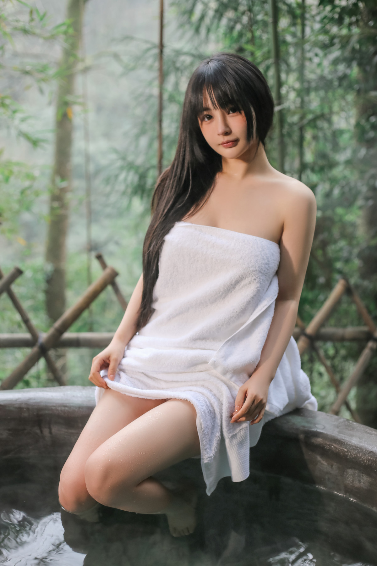 Cosplay 桜井宁宁 温泉 Hot Spring(5)