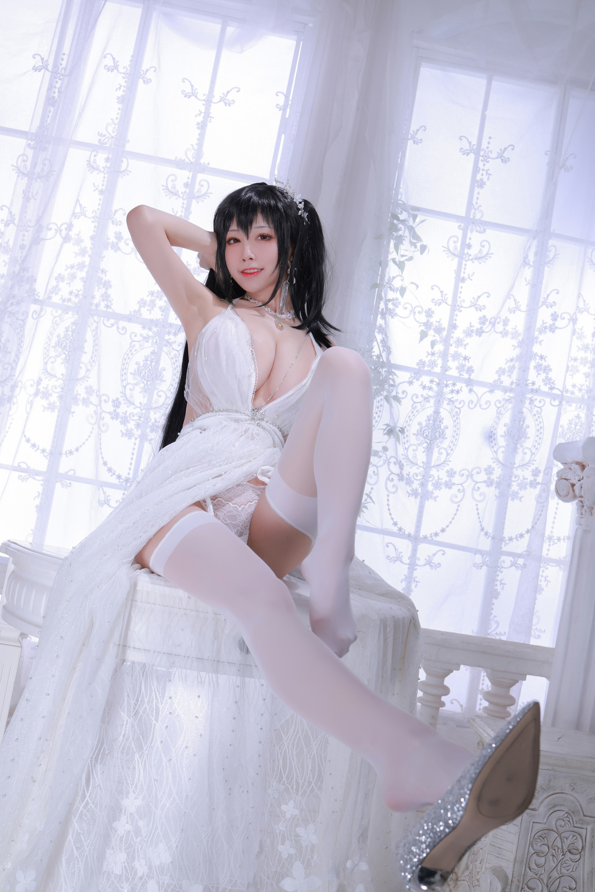 水淼aqua Cosplay 大凤婚纱(6)