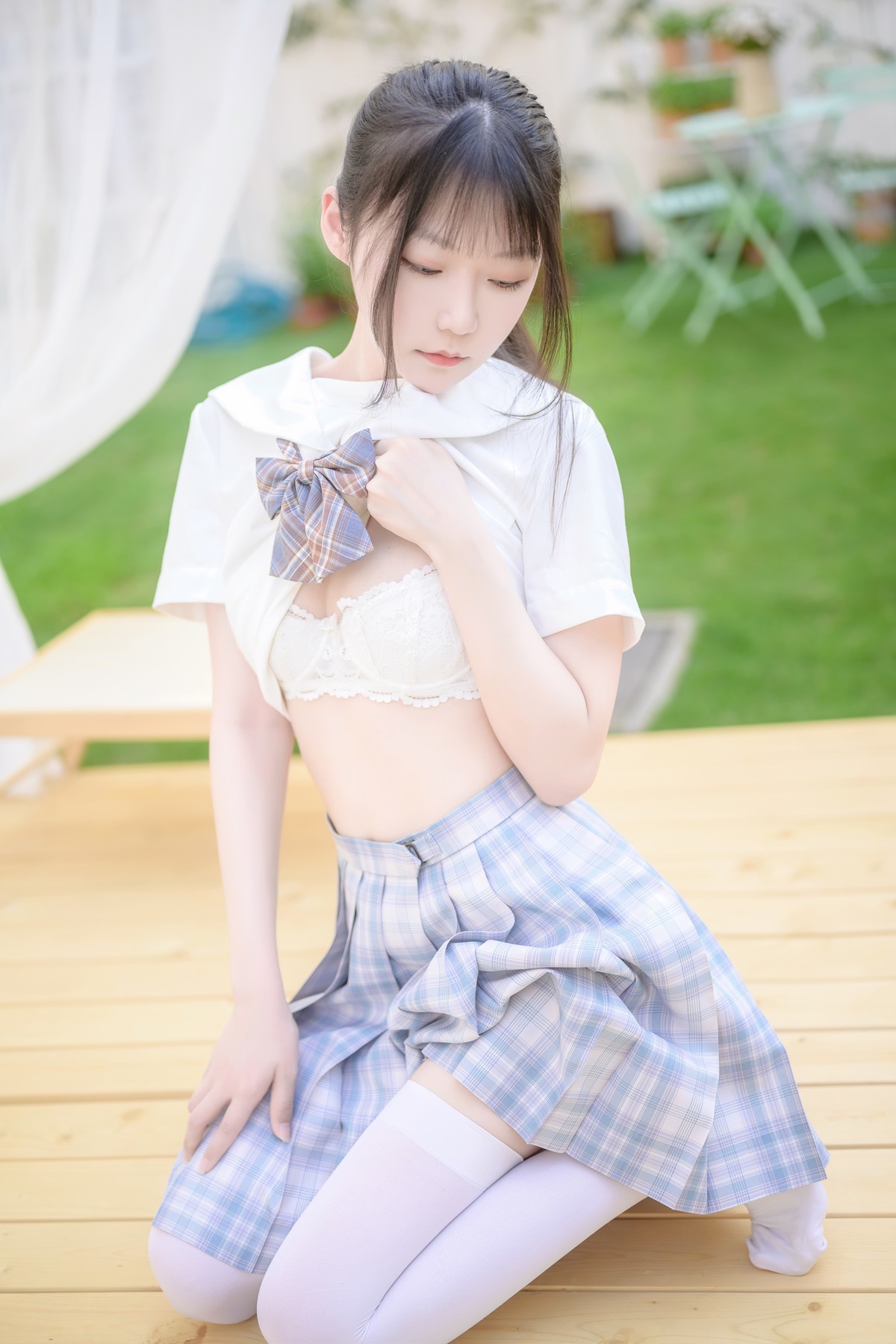 香草喵露露 Cosplay 阳光庭院制服(4)
