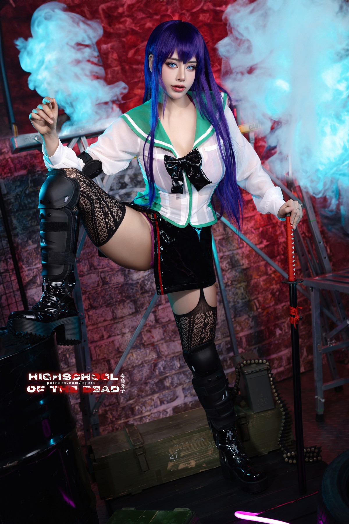 Cosplay 日本性感萝莉Byoru Saeko Busujima(7)