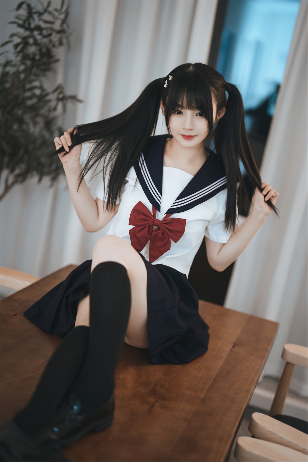 Cosplay 桜井宁宁 双马尾JK(2)