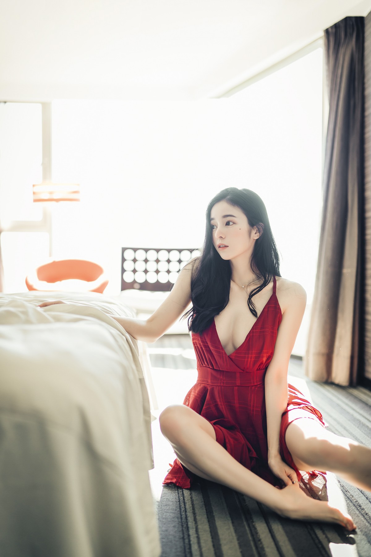 JVID精品 🔞仙仙辰 透明罩衫 透明駱駝蹄內褲 濕潤黑絲 我的女友 這次有點色😈有點甜 Set.01(1)