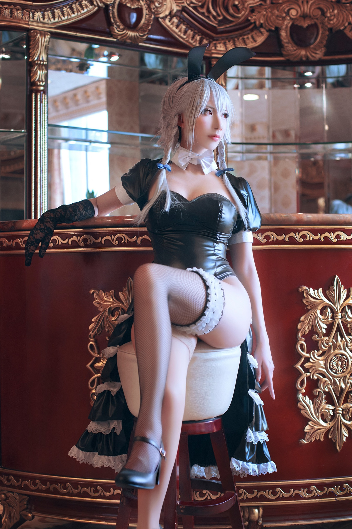 Cosplay 半半子Banbanko 索索 Sophia 红美铃 十六夜咲夜(1)