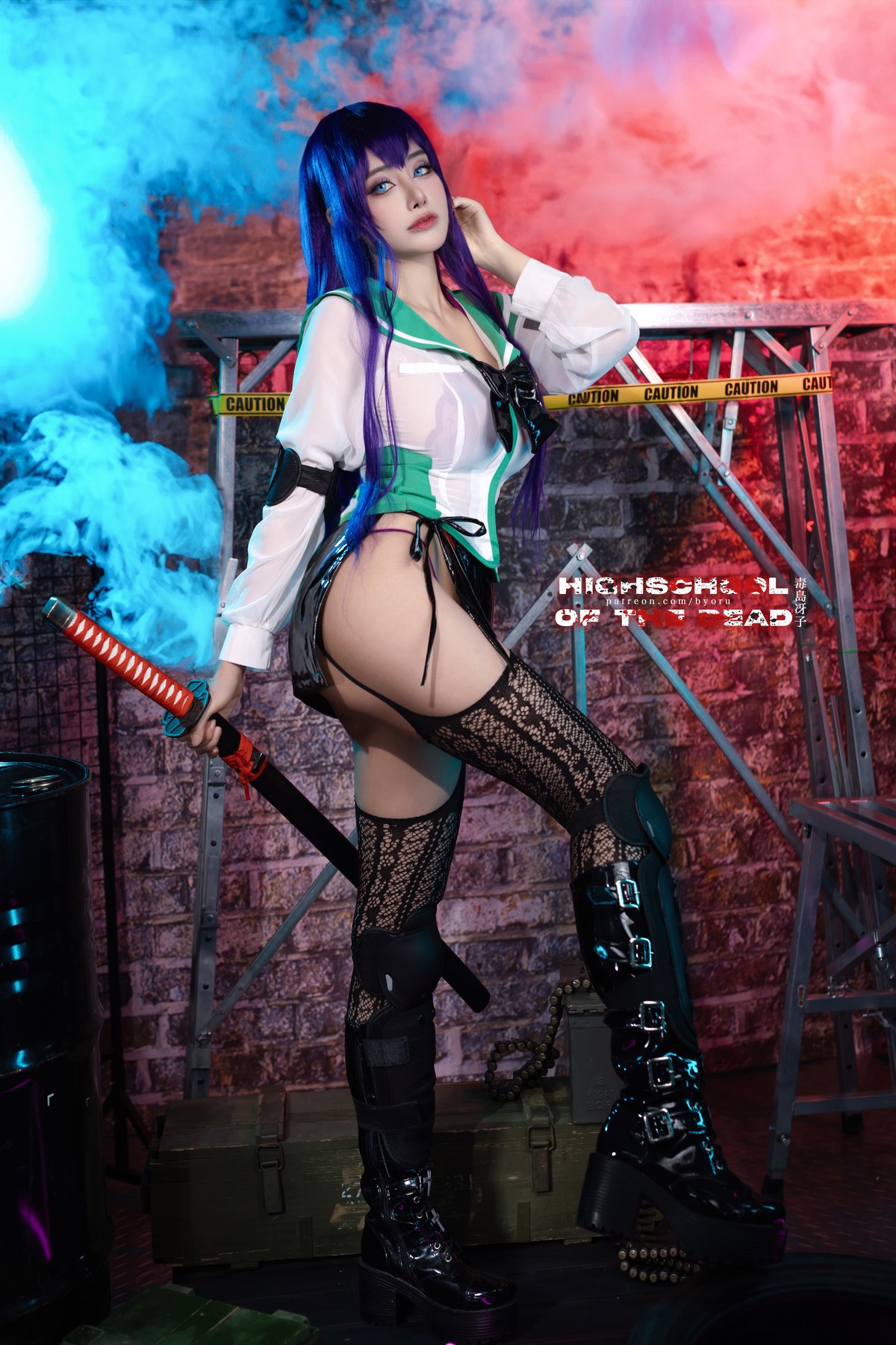 Cosplay 日本性感萝莉Byoru Saeko Busujima(3)