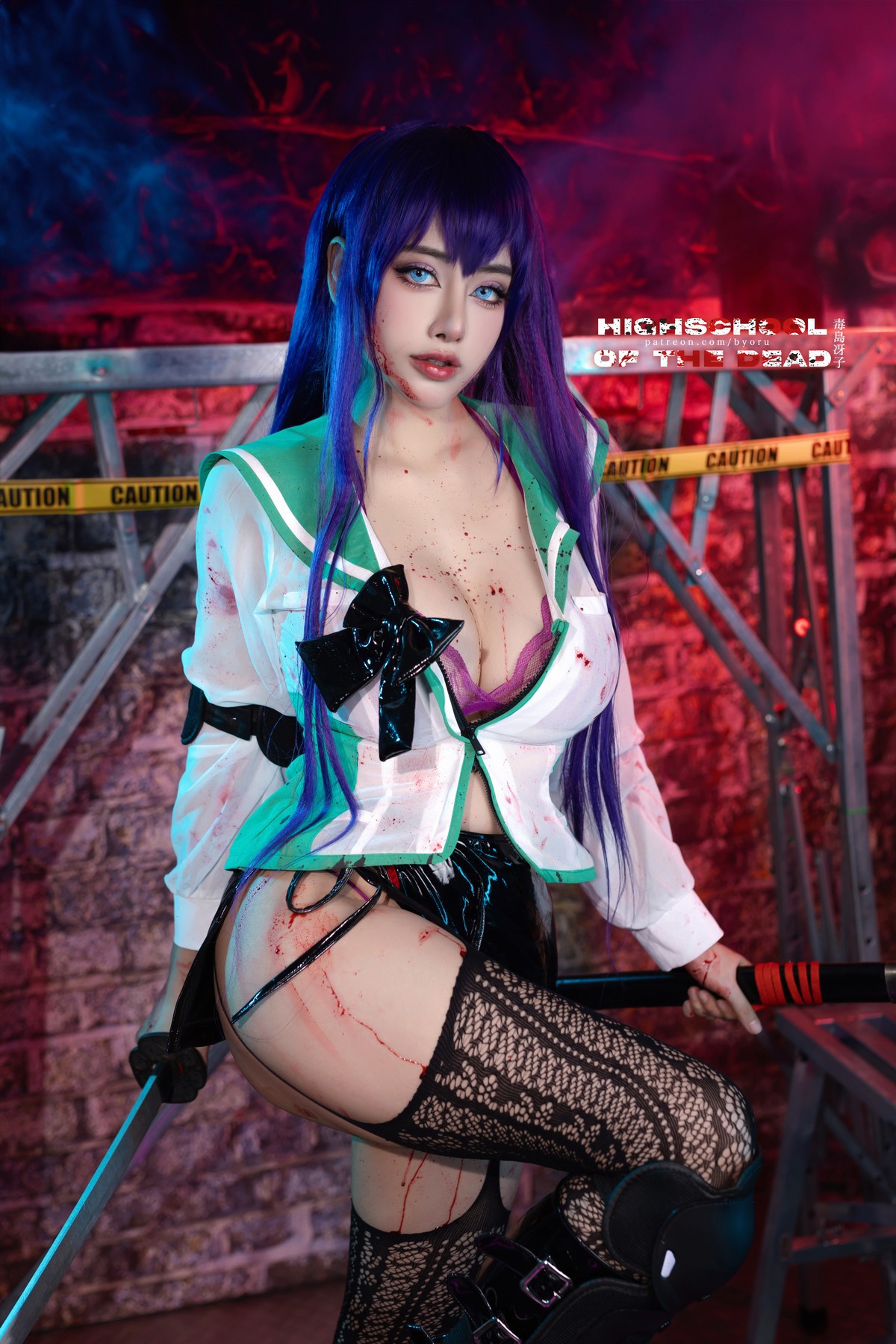 Cosplay 日本性感萝莉Byoru Saeko Busujima(10)